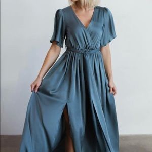 Sicily Satin Maxi Dress